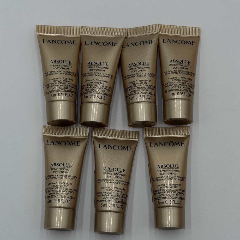 Lancome Soft Cream Absolue Revitalizing Moisturizer 7x 5ml Travel Size Gold